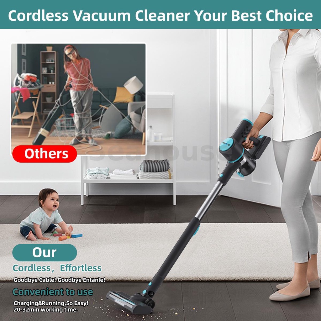 110V / 220V 4 IN 1 Cordless Handheld Stick Vacuum Cleaner 12Kpa Home