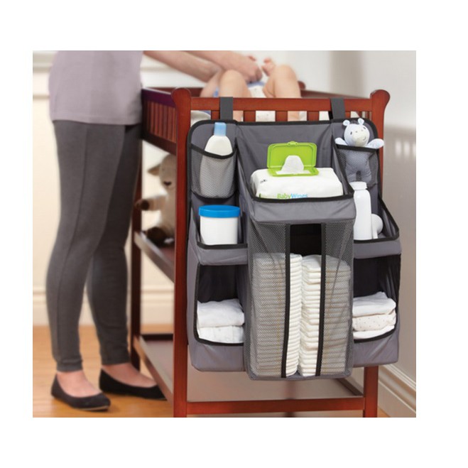 Baby Diaper Holder Organizer Caddy Wipes Storage (Grey) | Shopee Malaysia