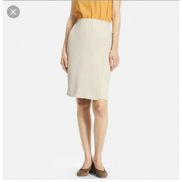 *Ready Stock* Uniqlo women high waist drape wrap skirt UNIQLO lady
