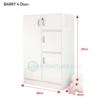 🔥READY STOCK🔥Loft BARRY 4 door children wardrobe/ kabinet ...