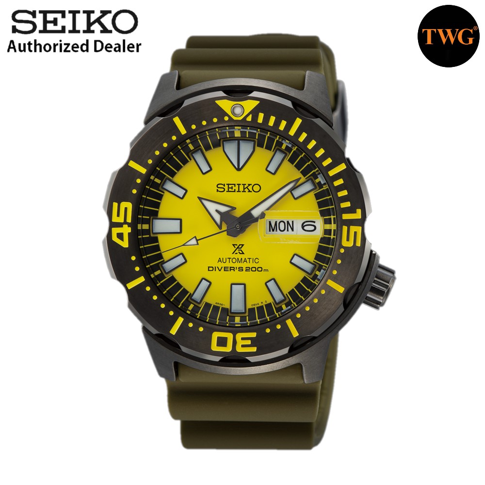 Seiko Prospex Yellow Monster Diver Special Edition Automatic Watch SRPF35K1  | Shopee Malaysia