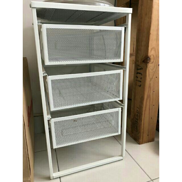  IKEA  LENNART DRAWER UNIT WHITE ALMARI 3 LACI  PUTIH IKEA  