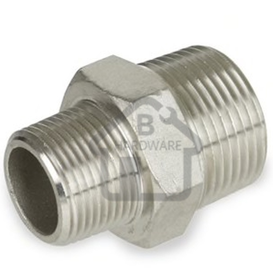 SSRC20/08 1.1/4" BSPT Male x 1/2" BSPT Male Reducing Nipple Stainless Steel 