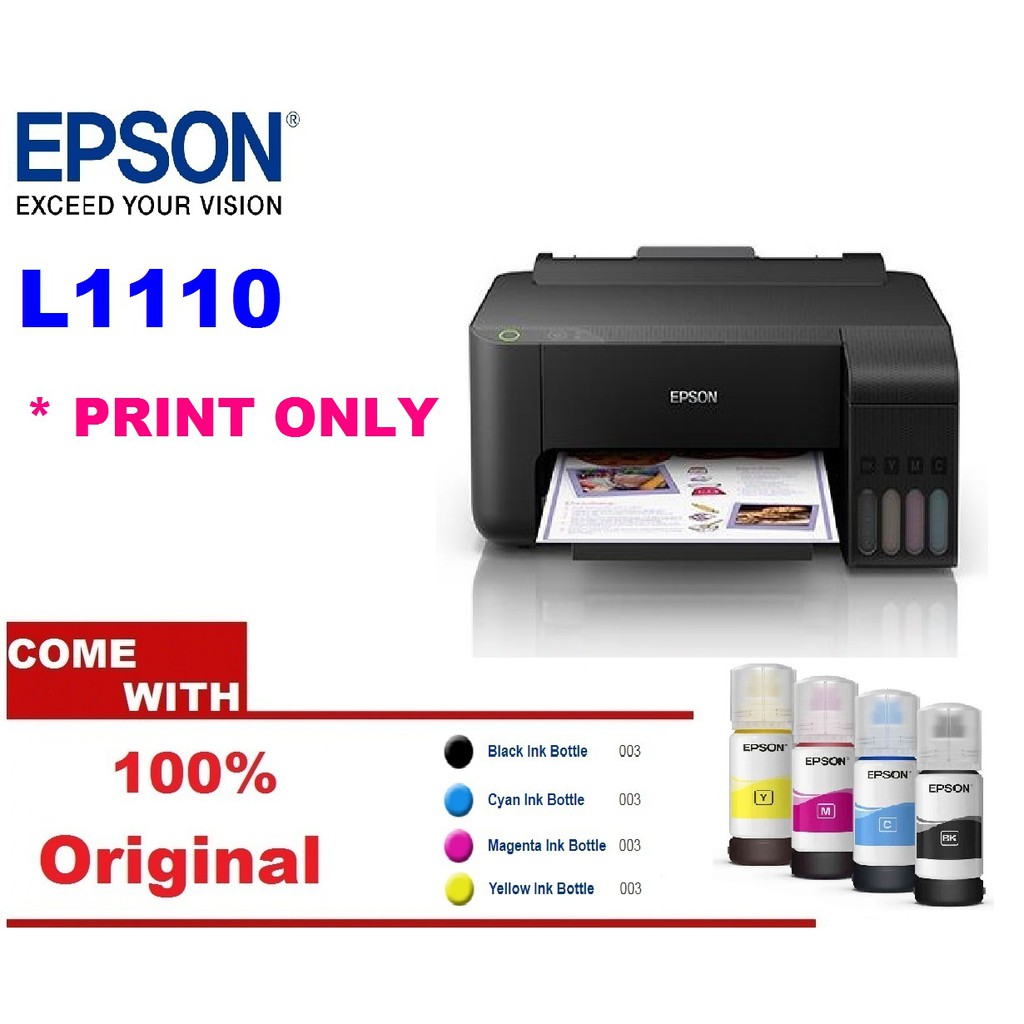 Epson Ecotank L1110 Ink Tank Printer Print Only Shopee Malaysia 2683