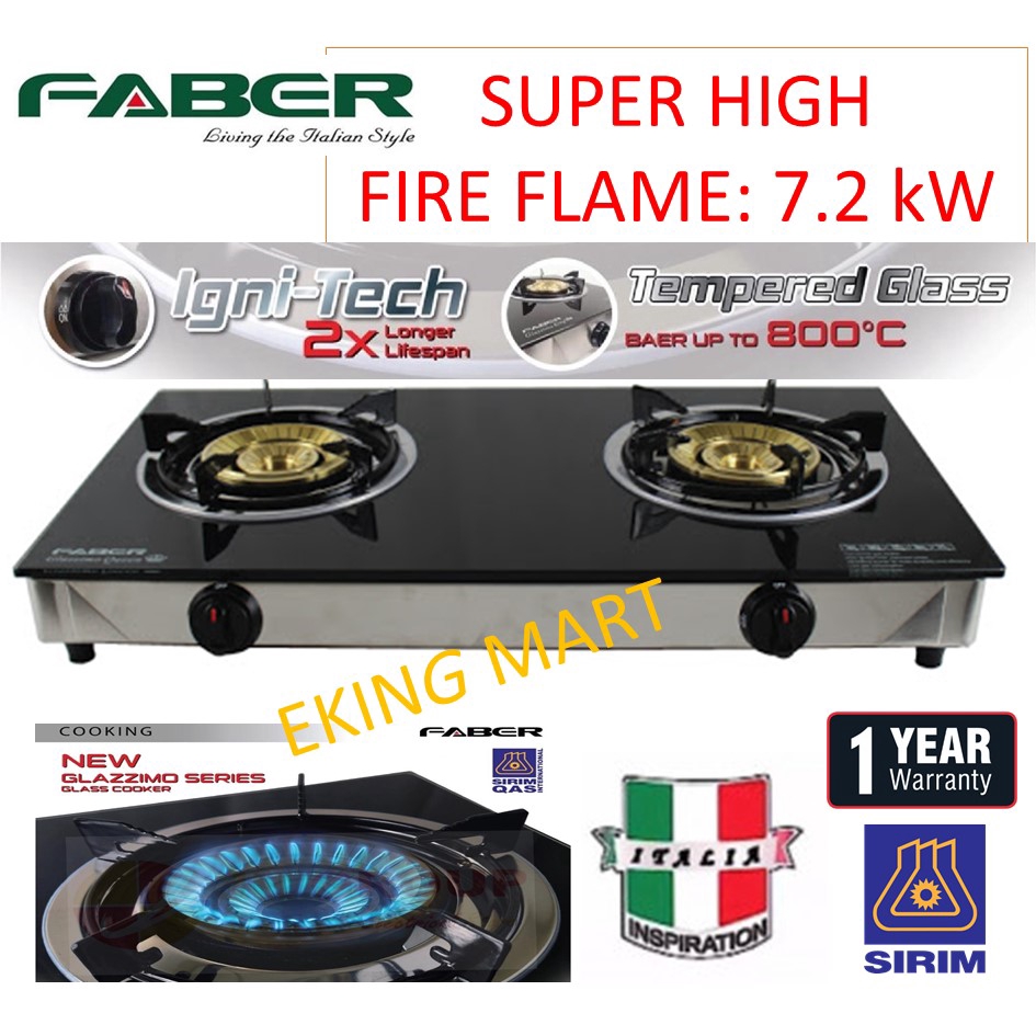 faber gas stove 2 burner