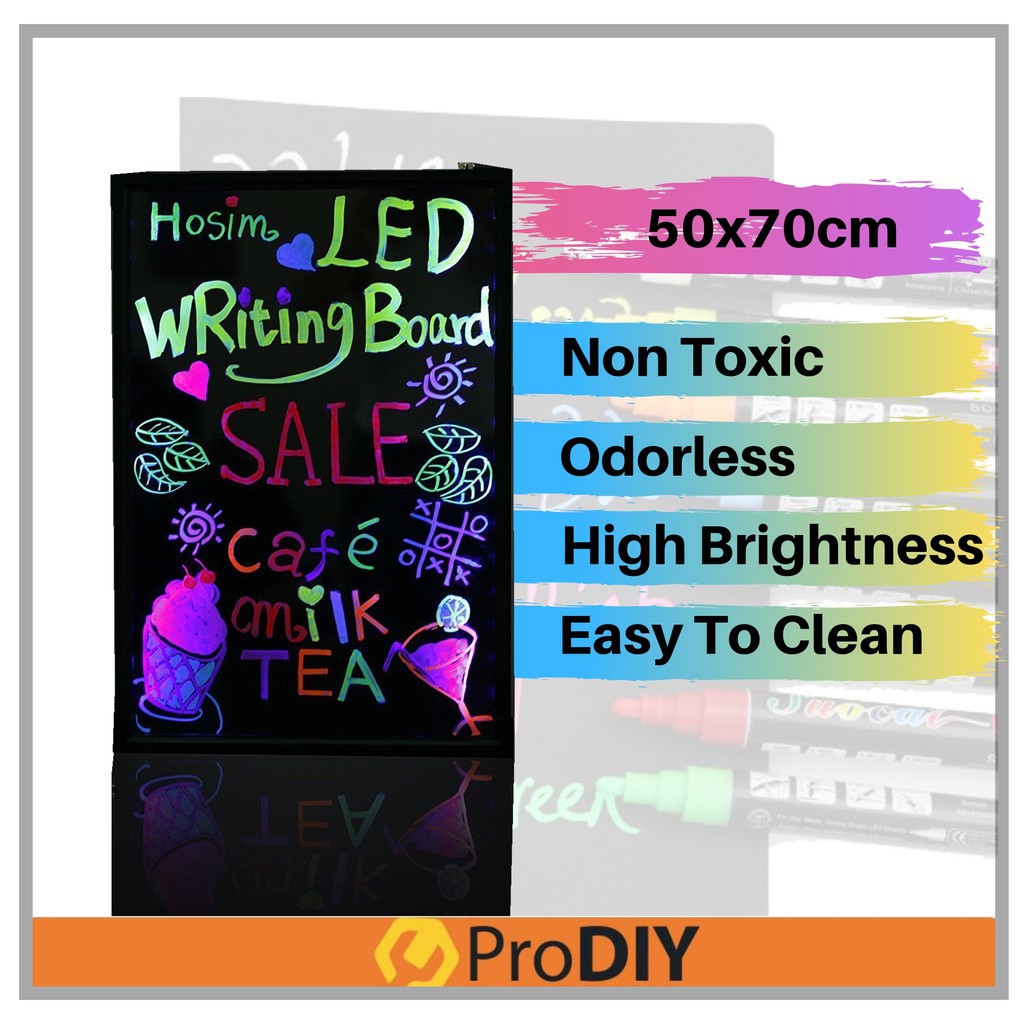 50cm x 70cm LED Writing Board Message Board Only ( MARKER NOT INCLUDED )