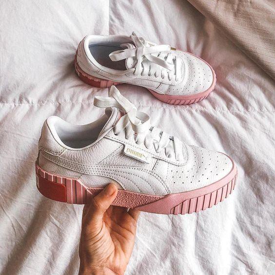 puma cali white and pink