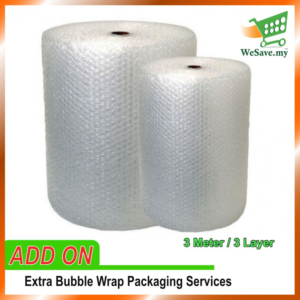 Add on Extra Bubble Wrap Packaging Services 3 meter / 3 layer Shopee Malaysia