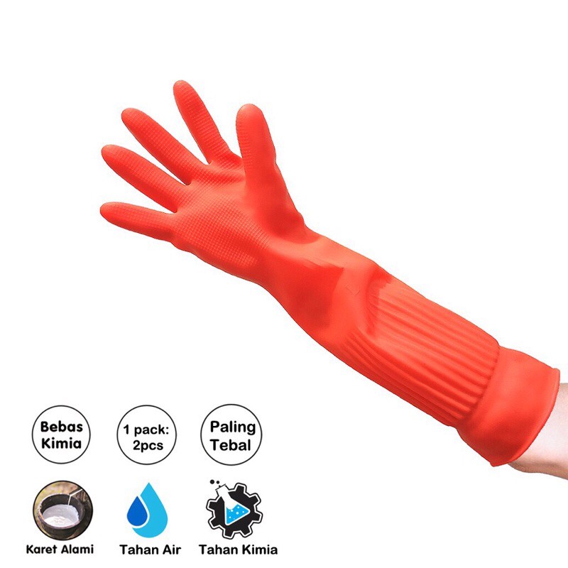 long thick rubber gloves