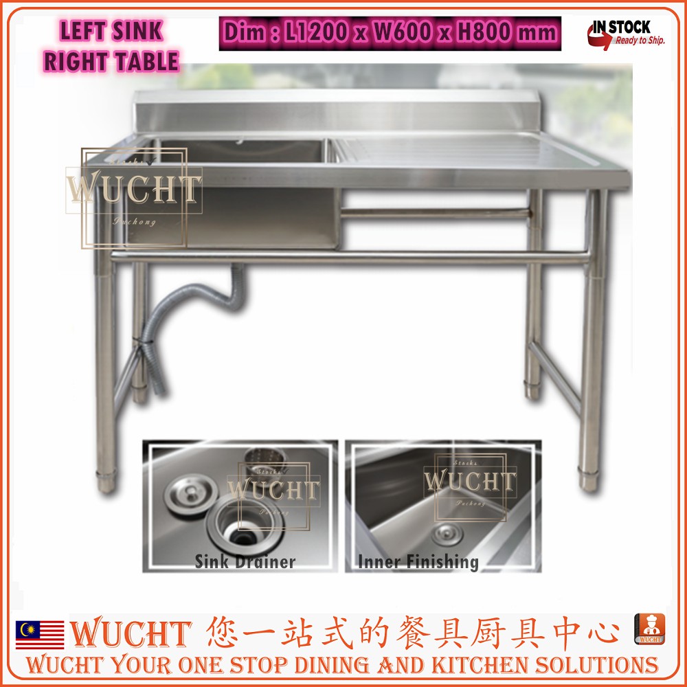 Wuchtcommercial Stainless Steel Sink 4 Feet