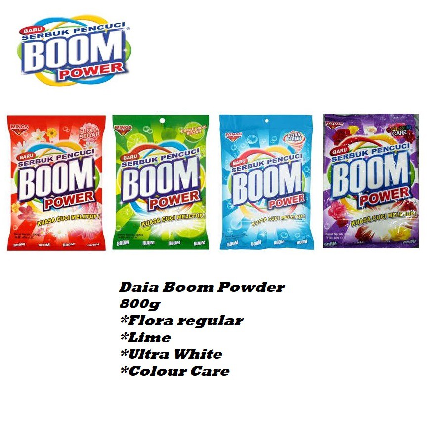 Boom Power Detergent Powder 800g Shopee Malaysia