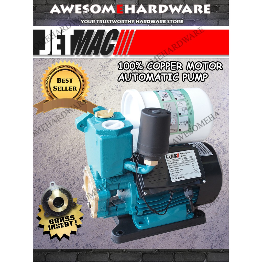 (AUTOMATIC PUMP) JETMAC JPG1350 1350 370W 0.5HP AUTO SELF PRIMING WATER