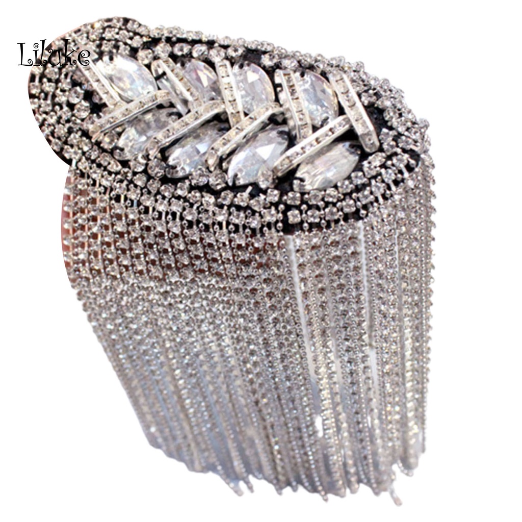 Portable Travel LK Accessory Bag Brooch Tassels Rhinestones Epaulet Clothes Decor - Image 4