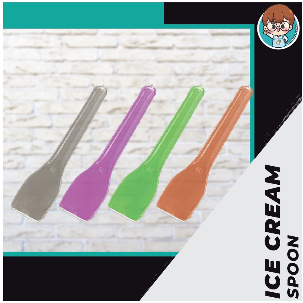 Disposable Plastic Ice Cream Pudding Spoon Shopee Malaysia