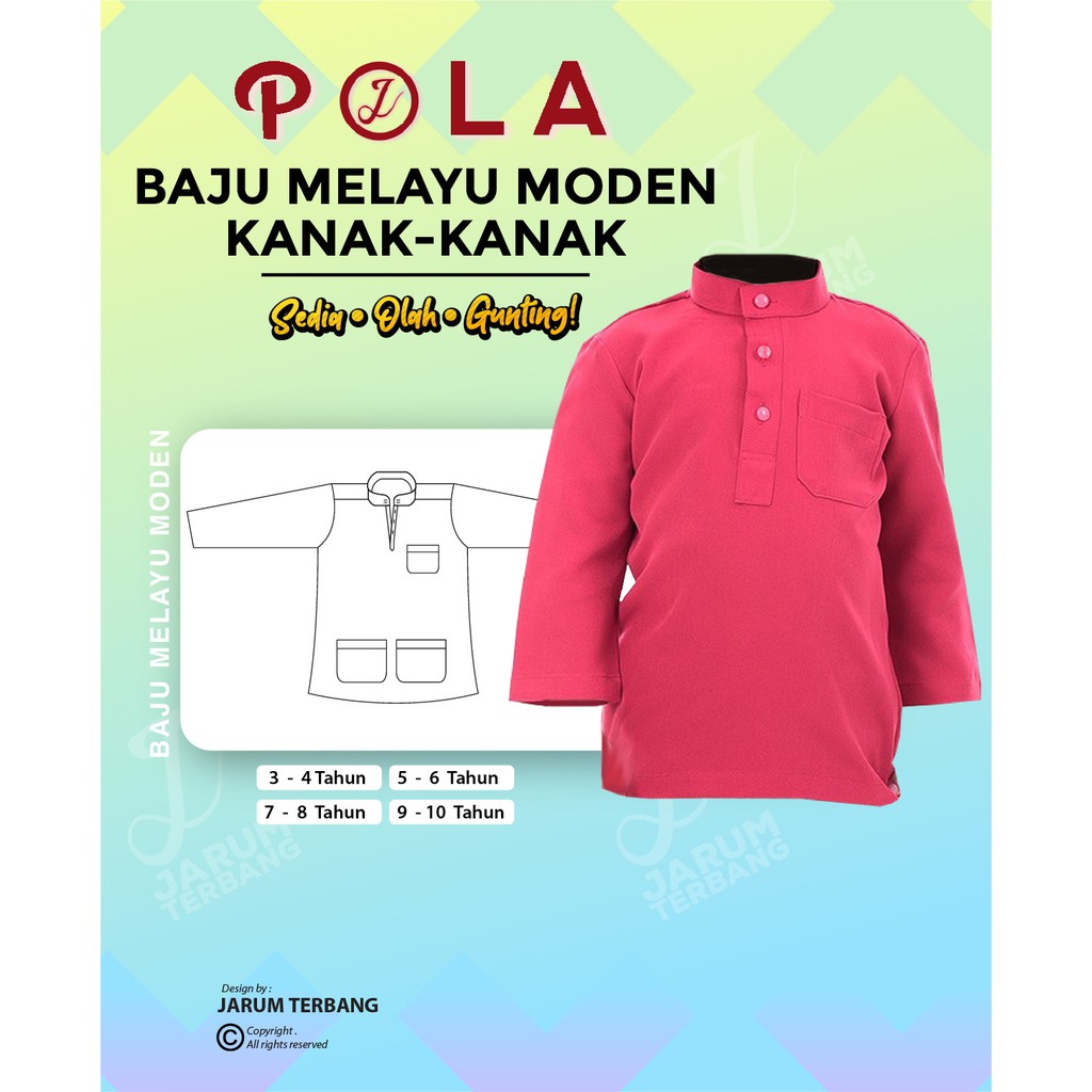 Pola Santai Baju Melayu Kanak Kanak Pola Jahitan 