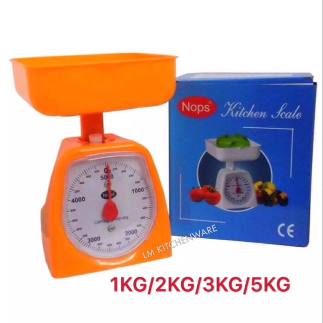 NOPS KITCHEN WEIGHING SCALE 1KG/2KG/3KG/5KG WITH BOWL/TIMBANG TEPUNG