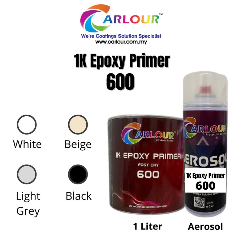 1K Epoxy Primer Fast Dry 600 1 Liter/ Aerosol CARLOUR DIY Shopee Malaysia