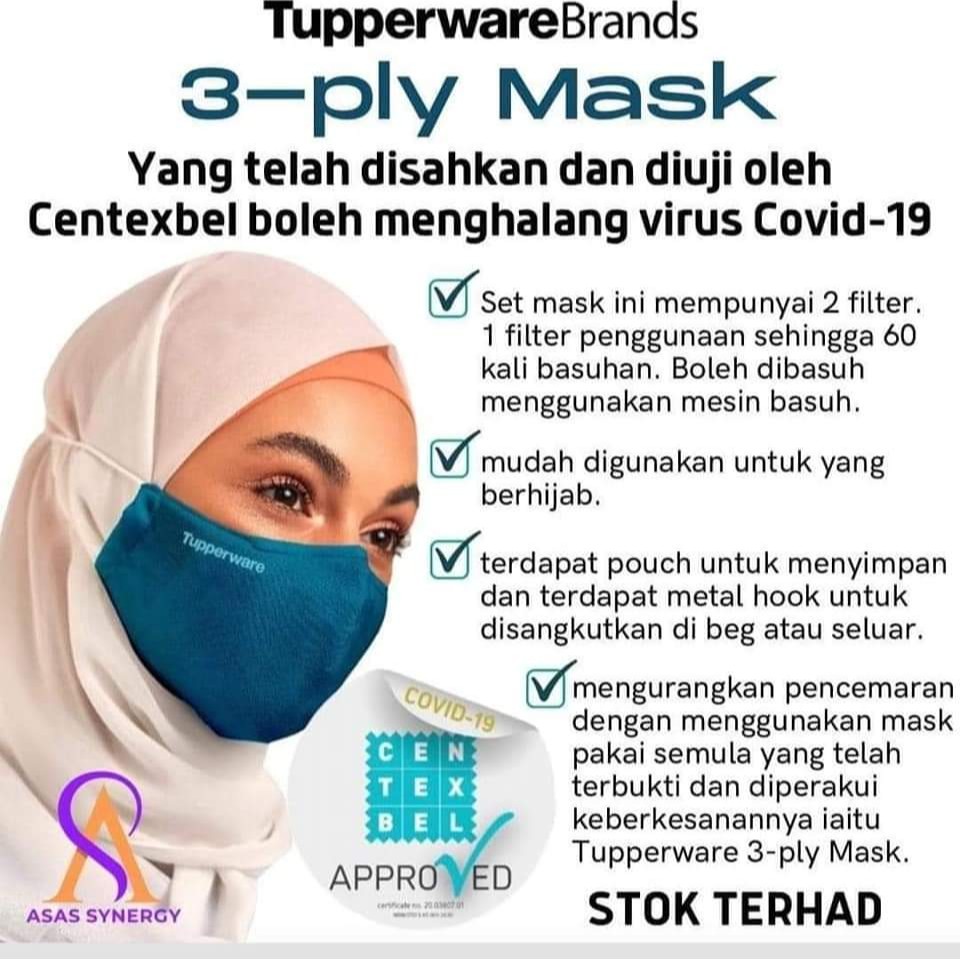 Tupperware Reusable Face Mask Set