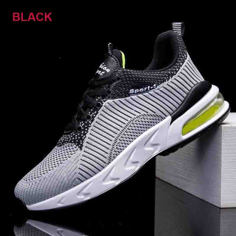 Men’s Casual Sport Shoes Korean Style Flying Woven Mesh Shoes Lace-Up Sport Running Shoes Kasut Kasual Kasut Lari 运动休闲鞋