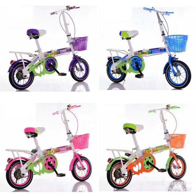 kids FOLDING BICYCLE 16" kids folding bicycle basikal lipat Shopee