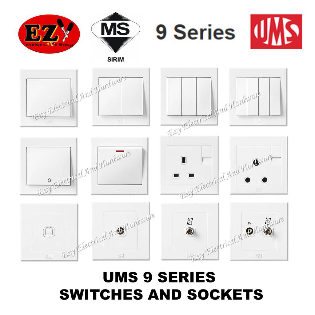 UMS 9 SERIES SWITCHES & SOCKETS *SIRIM APPROVED*