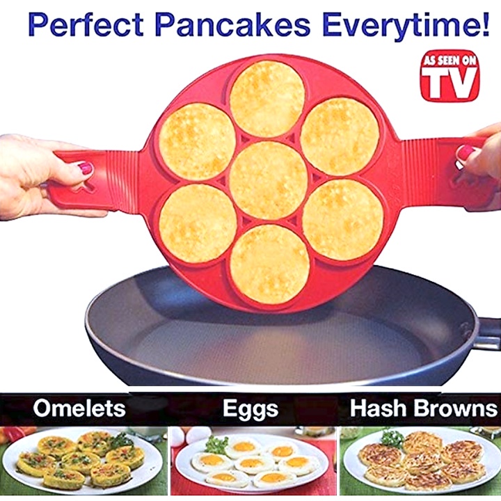 Non Stick Egg Mold Ring Flip Cooker Pancakes Mold - Silicone Pancake Molds  Circles Reusable Acuan Telur Pancake | Shopee Malaysia