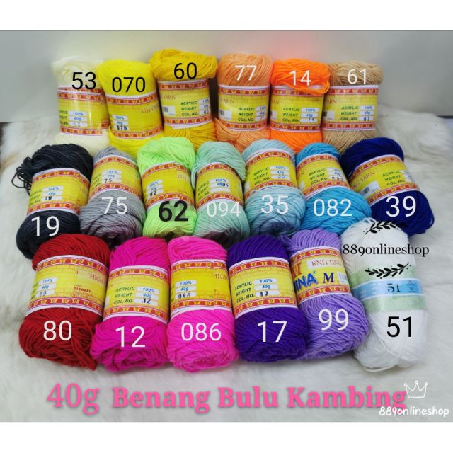 40g Benang Bulu Kambing Kniting Yarn