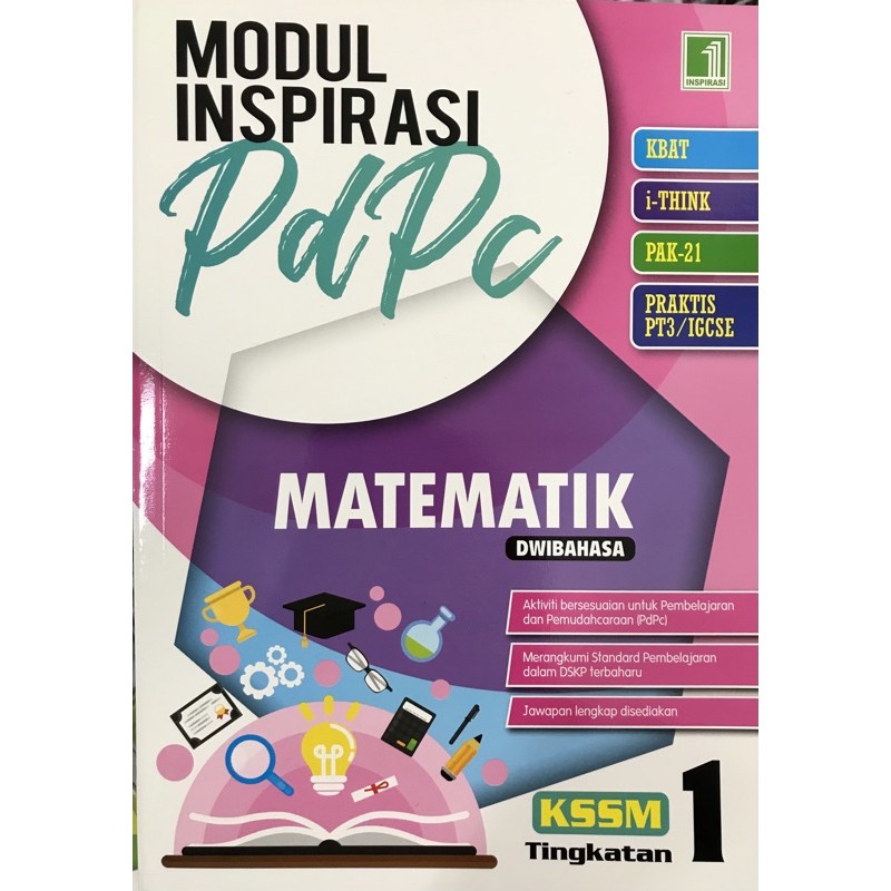 MODUL INSPIRASI PDPC MATEMATIK DWIBAHASA TINGKATAN 1 KSSM  Shopee Malaysia