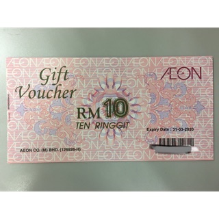 Aeon Gift Voucher RM100 (Exp: 03/20) | Shopee Malaysia