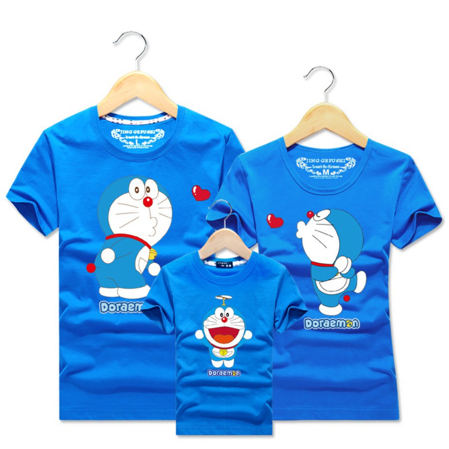 Family Matching Tops Father Mother Baby Kid Doraemon Parent - baby t shirt roblox baby onesie daddy my prince baby