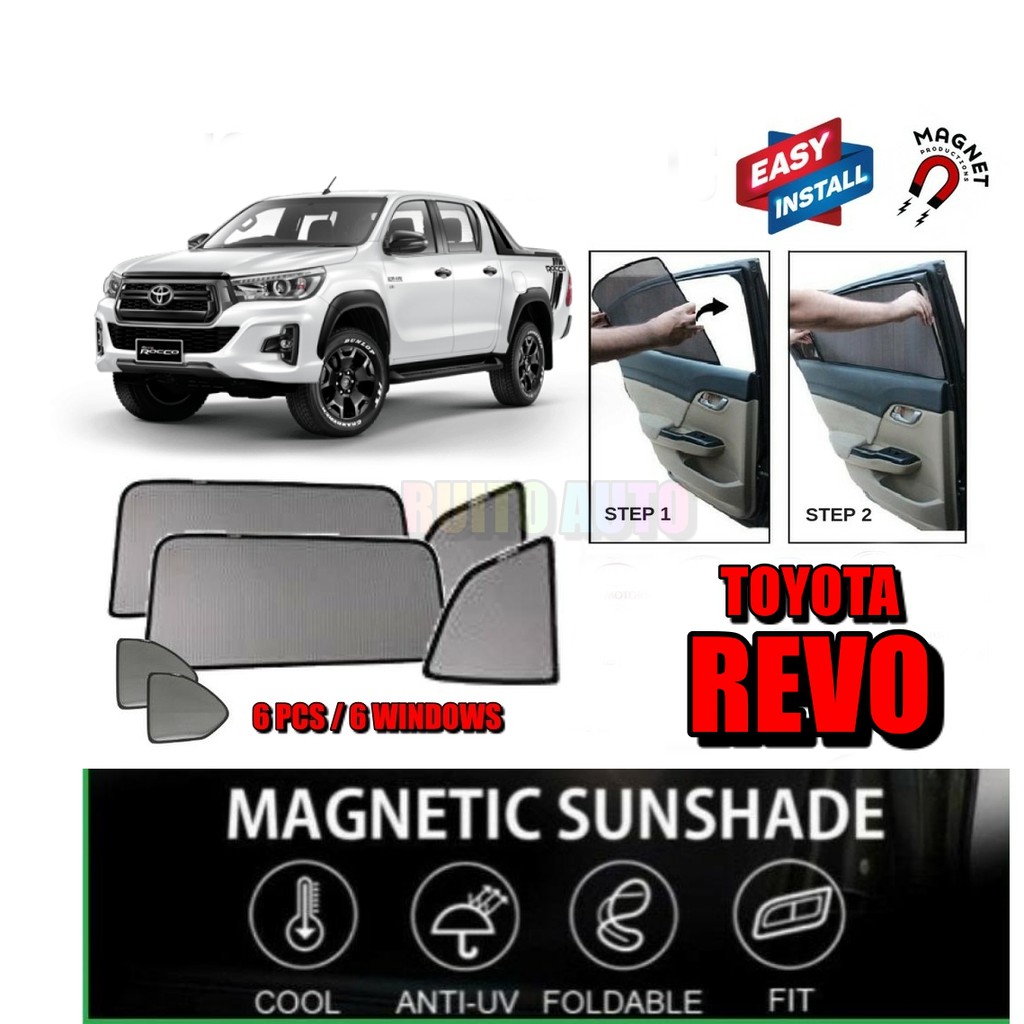 TOYOTA HILUX REVO MAGNETIC SUNSHADE ( 6 PCS ) | Shopee Malaysia