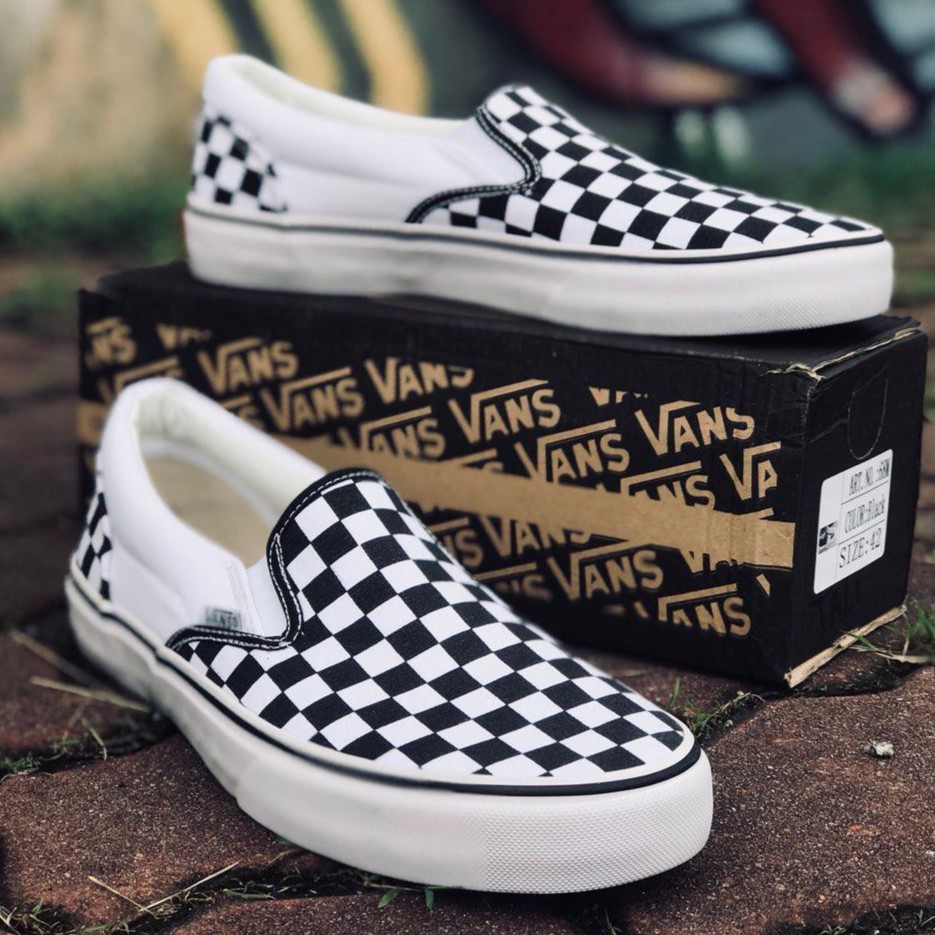 Kasut vans sale slip on