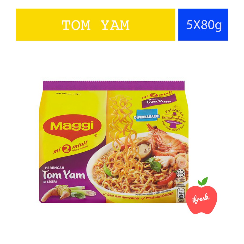 Ifresh- maggi 2 minute tom yam flavour noodles 5 x 80g | BeeCost