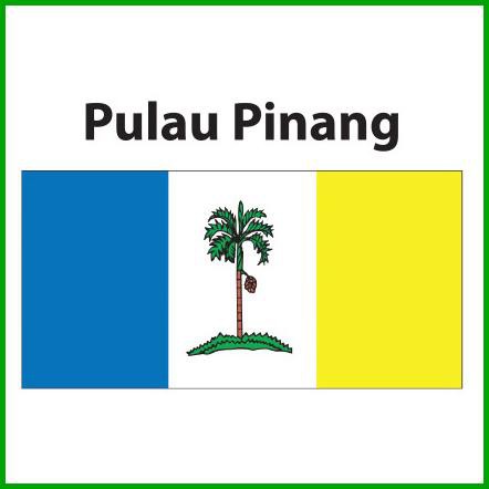 Pulau Pinang Flag 3x6ft, Bendera Pulau Pinang 3x6ft, Polyester | Shopee ...