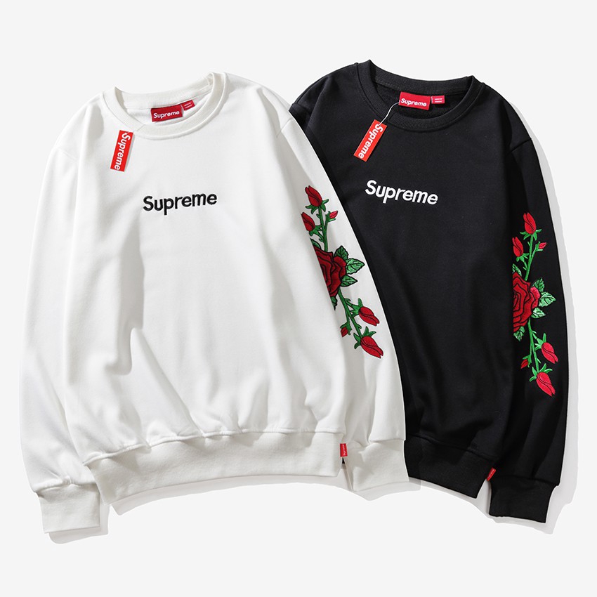 rose embroidered sweater