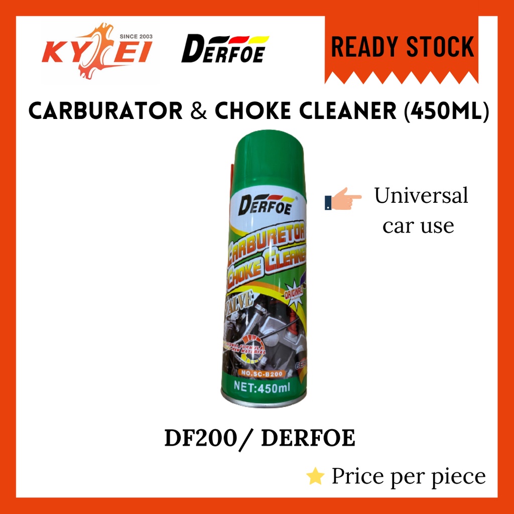 CARBURETOR & CHOKE CLEANER / THROTTLE BODY CLEANER 450ML (DERFOE DF200