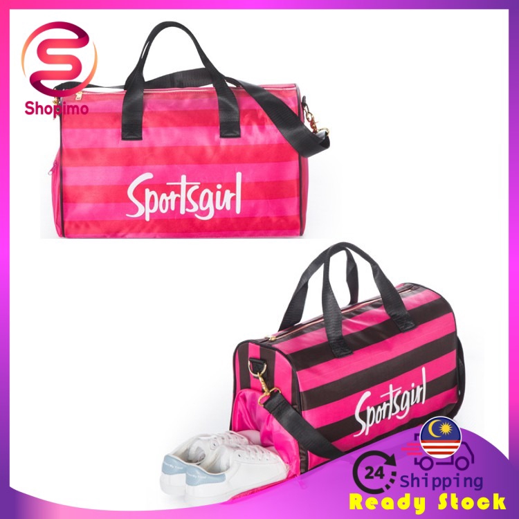 ladies pink gym bag