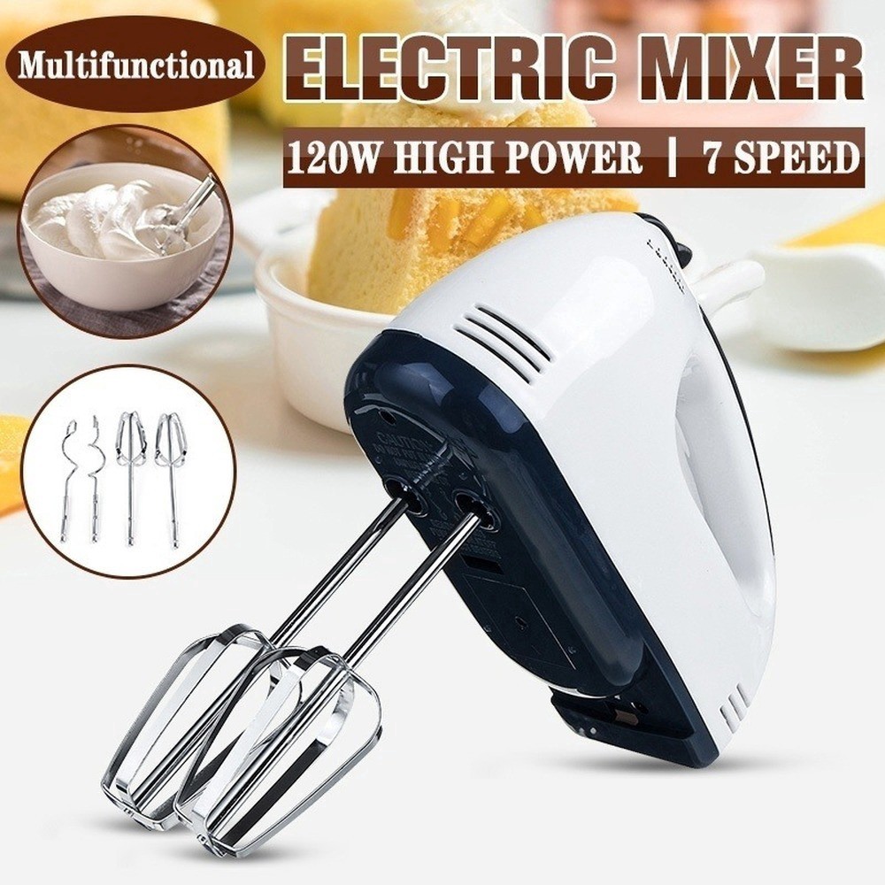 7 Speed Control Portable Baking Electric Hand Mixer Egg Beater Cream Whip Mixer and Baking Tool Whisk Egg Blender