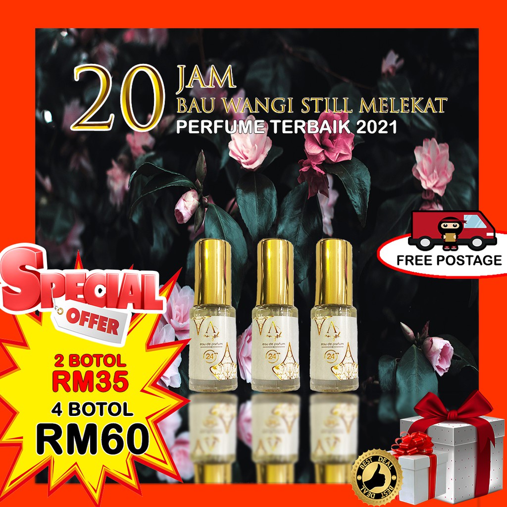 AMYSH PERFUME (HQ).TRIAL SETT 5ML 2 BOTOL.% BAU MACAM ORIGINAL TAHAN LEBIH 24 JAM