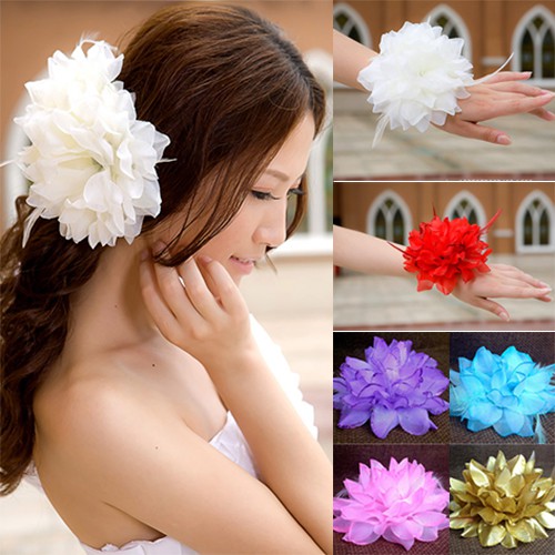 Ausbridal Wedding Flower Headband Elastic Pin Hair Band Shopee