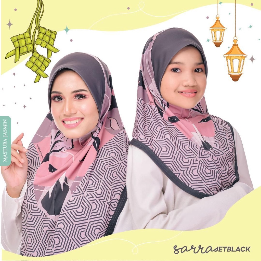 Tudung Sarung/ Tudung Instant/tudung Bercorak/tudung Premium Lycra Moss ...