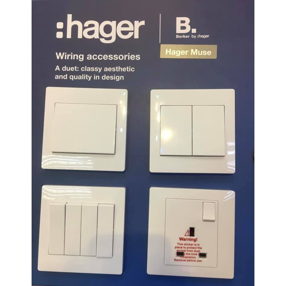 HAGER MUSE SERIES SWITCHES & SOCKET(SIRIM) Shopee Malaysia