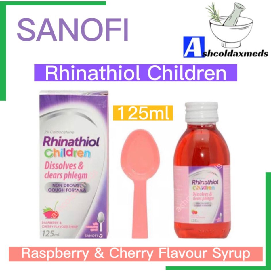 Rhinathiol Dissolves & clears phlegm Children (2) 125ml Cough Syrup