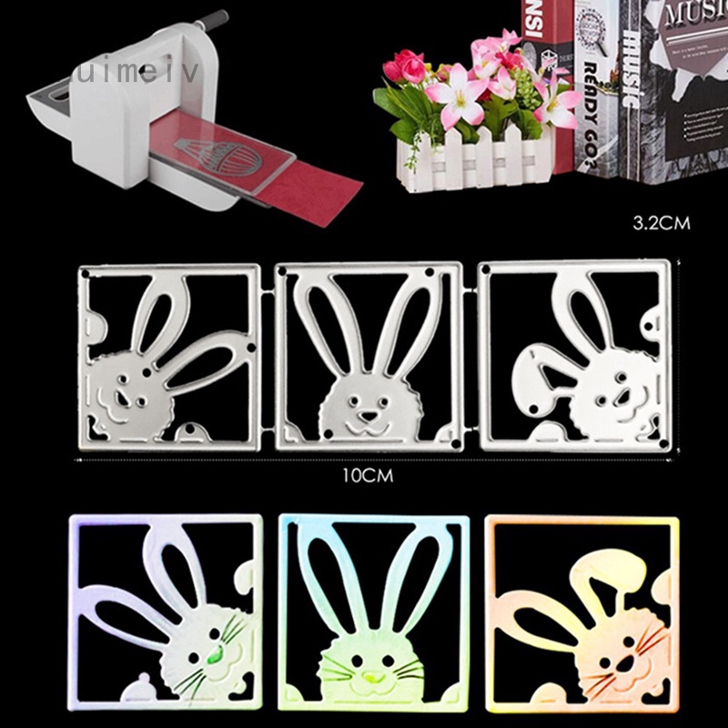 Metal Cutting Dies Cut Die Mold Cute Rabbit Frame Scrapbook Stencil DIY Craft