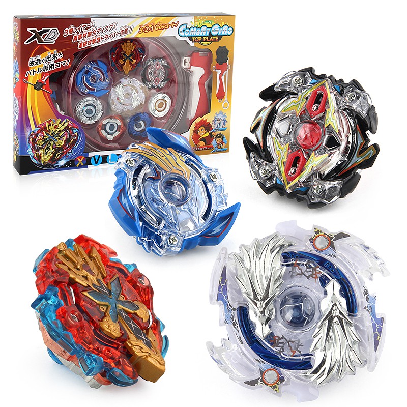 4 beyblade set with handle launcher