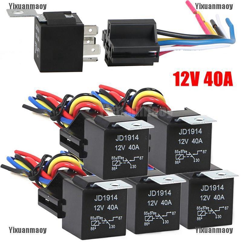 Waterproof Automotive Relay 12V 5Pin 40A Car Relay 12V 5Pin With Relay