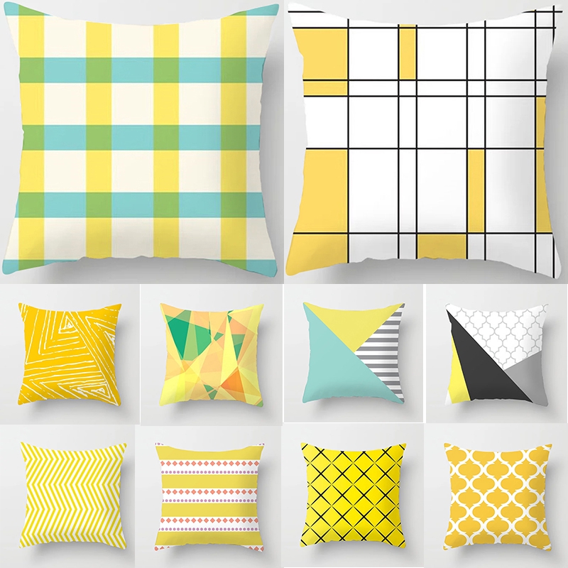 18'' Geometric Pattern Throw Pillow Cases Cushion Covers Sofa Home Decor Square 