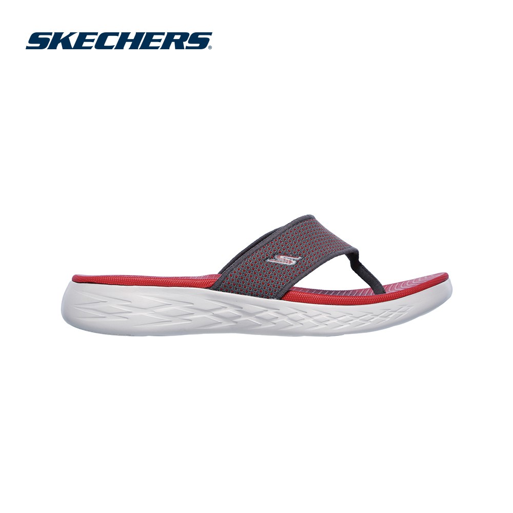 skechers sandals mens red