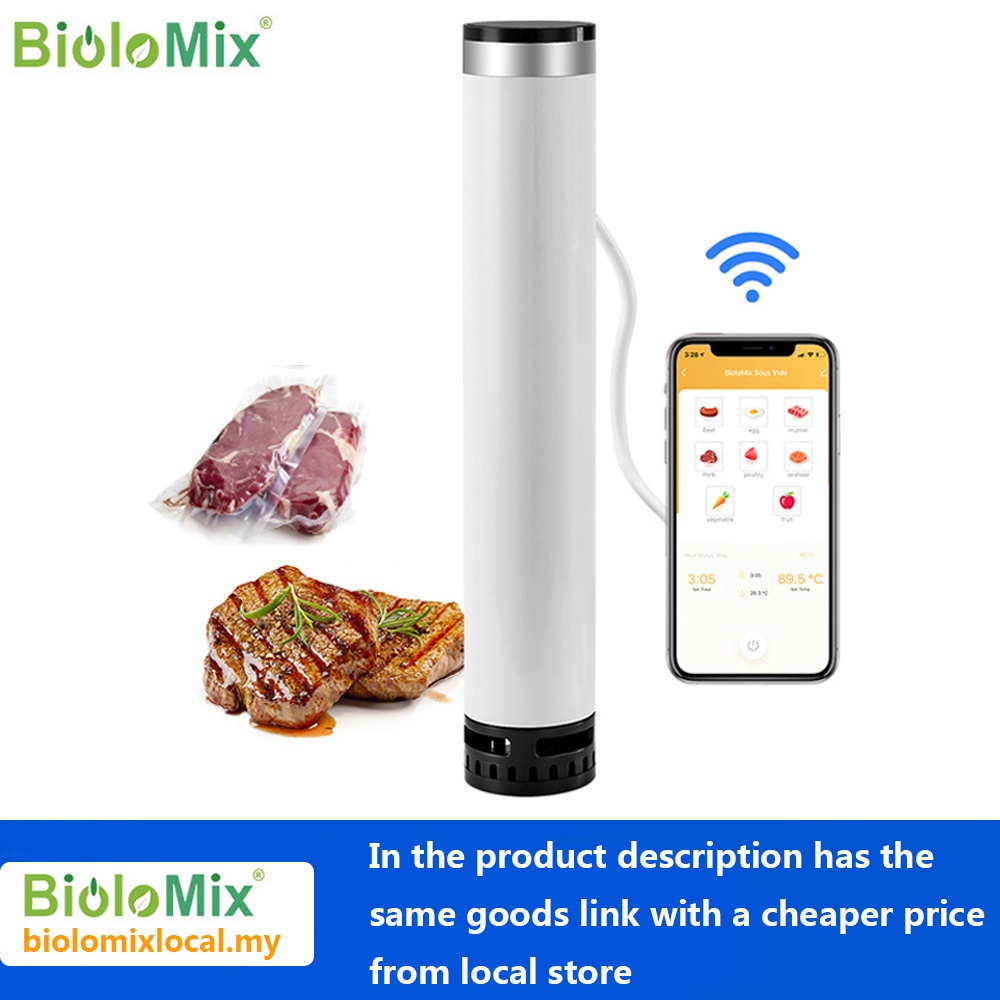 BioloMix 4th Generation Smart Wifi Control Sous Vide Cooker IPX7 Waterproof Super Slim Thermal Immersion Circulator