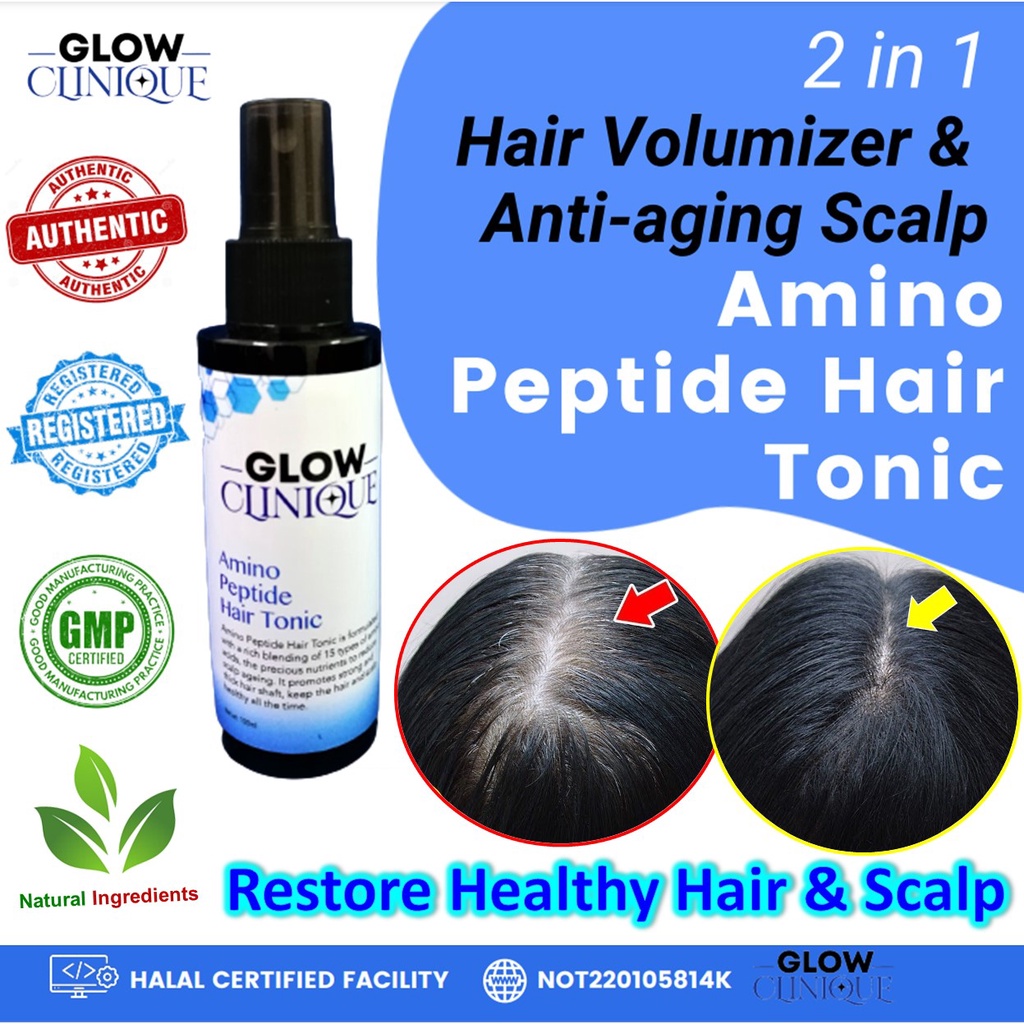 Glow Clinique Hair Tonic Healthy Hair & Scalp Anti Ageing Prevent Grey 